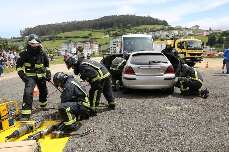 Simulacro de accidente con víctimas en Vegadeo