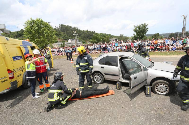 Simulacro de accidente con víctimas en Vegadeo