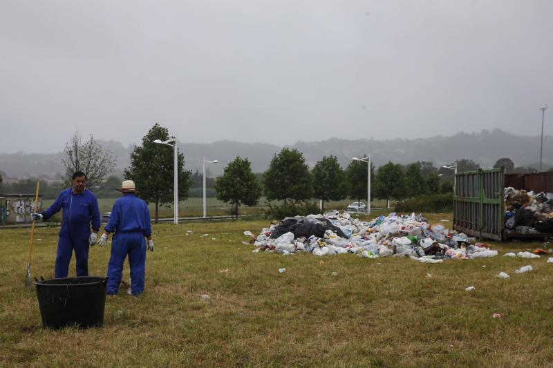 Así quedó el campo de las fiestas de Cabueñes