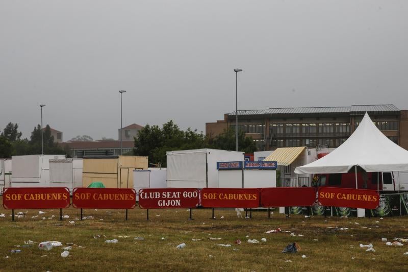 Así quedó el campo de las fiestas de Cabueñes