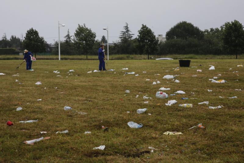 Así quedó el campo de las fiestas de Cabueñes