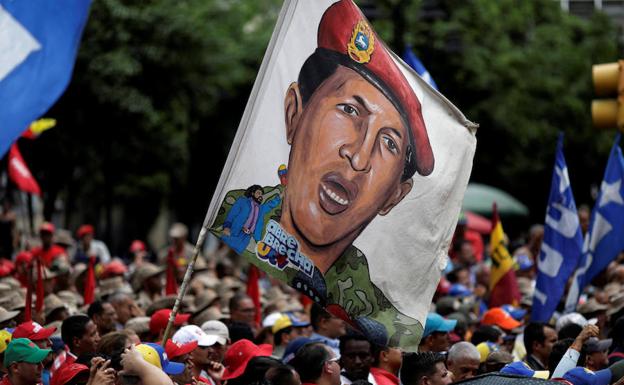 Manifestantes pro-Chávez. 