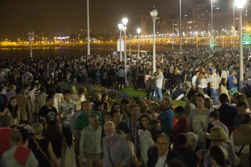 Así se vieron los fuegos de Gijón