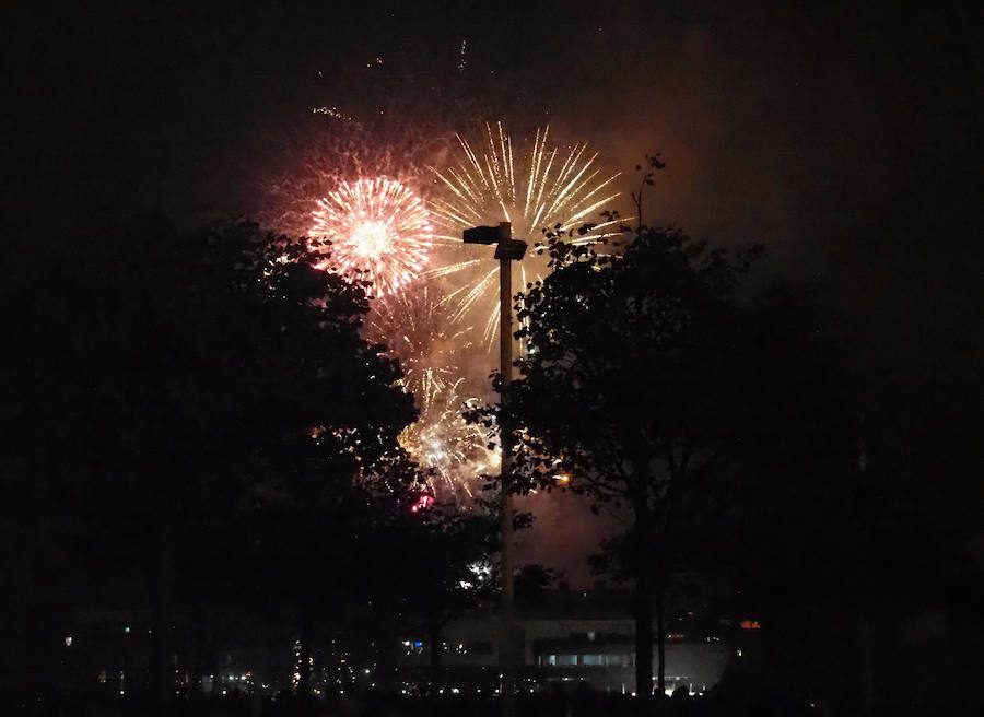 Así se vieron los fuegos de Gijón