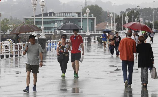 Tormenta de verano en Gijón.