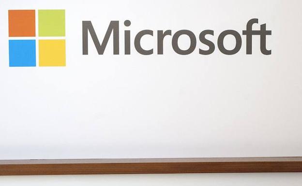 Logotipo de Microsoft, multinacional dedicada al sector informático. 