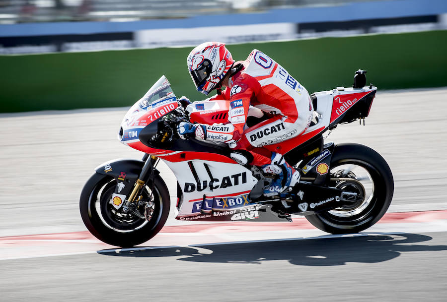 El italiano Andrea Dovizioso, actual líder de MotoGP, logró el segundo mejor tiempo en los entrenamientos en Misano. 