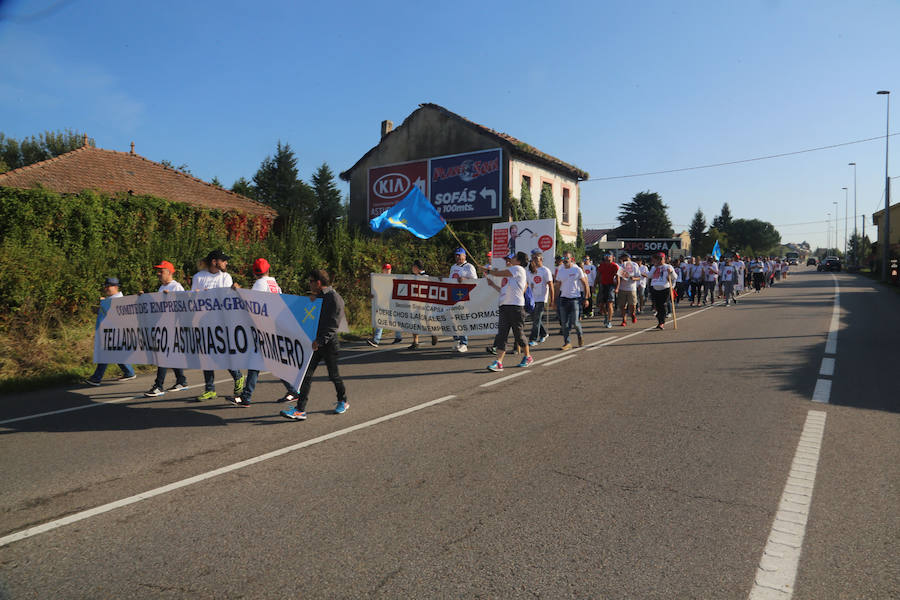 Marcha de los trabajadores de CAPSA hasta Oviedo