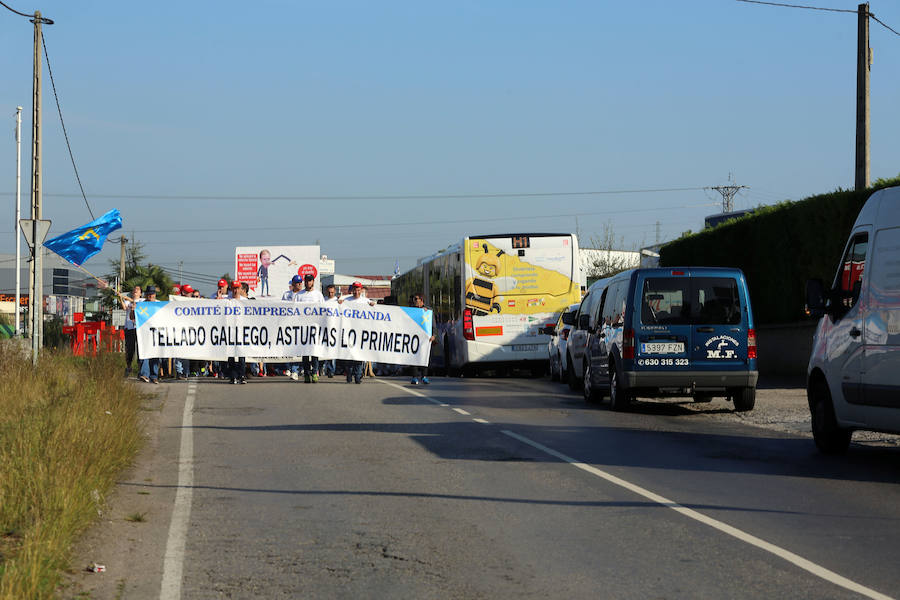 Marcha de los trabajadores de CAPSA hasta Oviedo