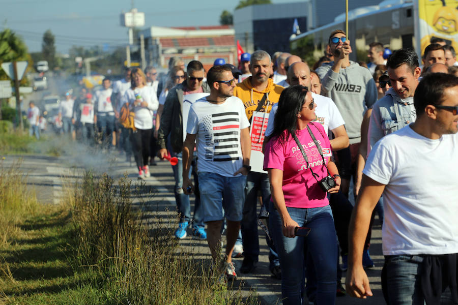 Marcha de los trabajadores de CAPSA hasta Oviedo