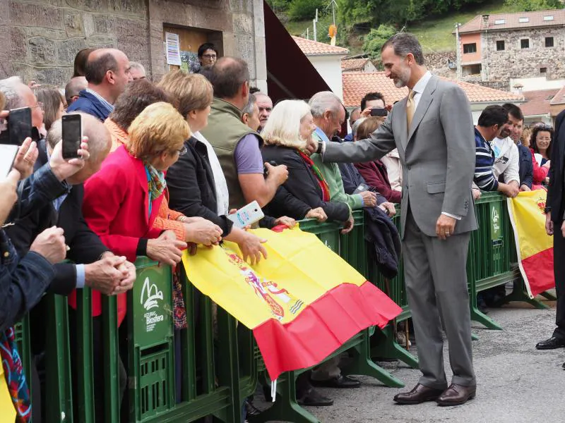 El rey Felipe VI visita la central de La Malva y Pola de Somiedo