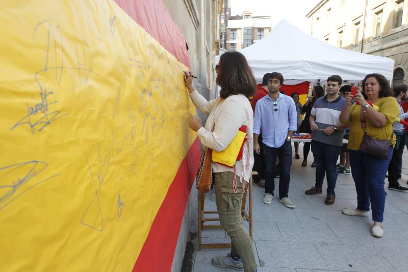 Nuevas Generaciones organiza en el centro de la ciudad un acto en defensa de la unidad de España