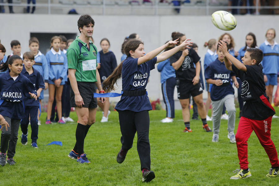 800 niños entrenan con los All Blacks en Gijón