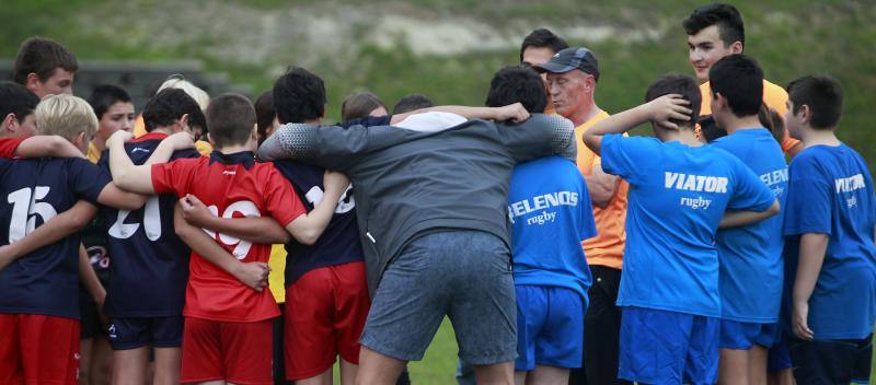 Los jugadores de rugby asturianos, a las órdenes de los All Blacks