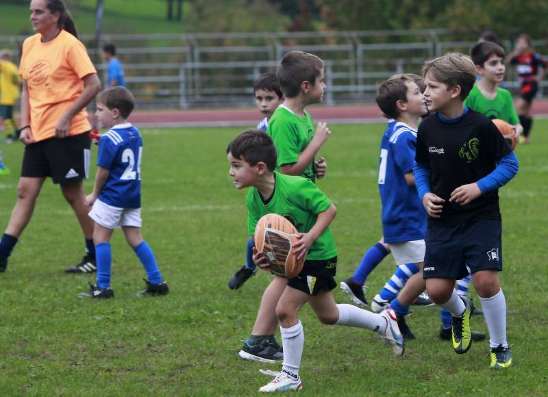 Los jugadores de rugby asturianos, a las órdenes de los All Blacks