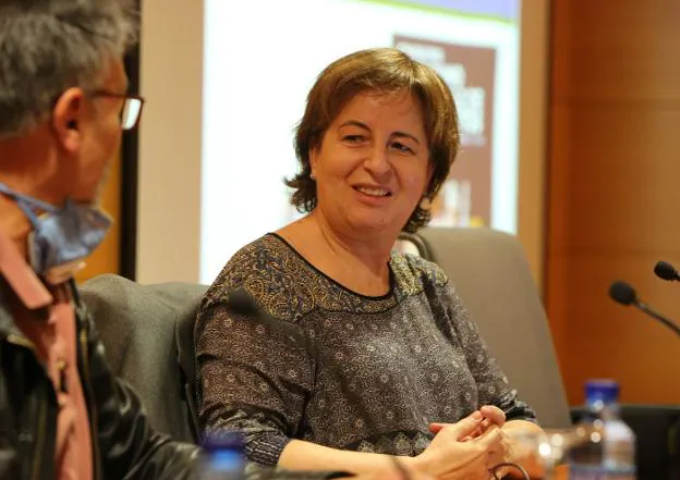 Gloria Manso, durante la charla. 