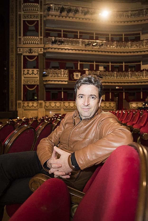 Óliver Díaz, ayer en el Campoamor. 