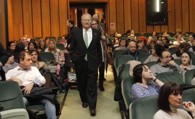 Emilio Losa, en enero del año pasado, durante una asamblea.