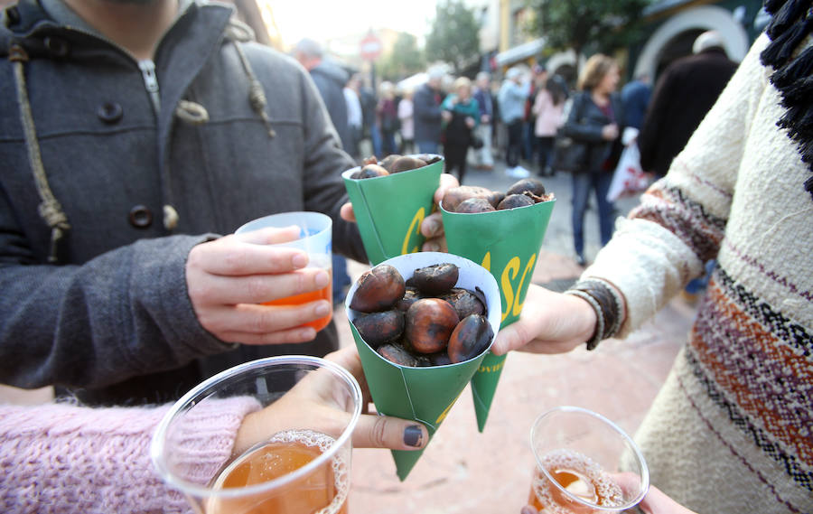 El amagüestu se riega con sidra en Gascona