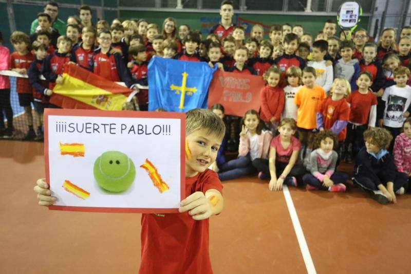 Las jóvenes promesas grupistas del tenis animan a Carreño
