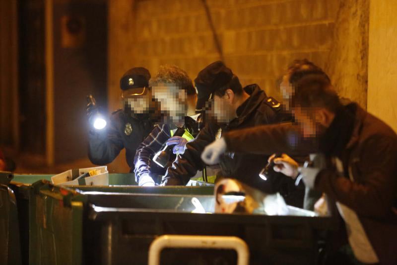 Las imágenes del crimen en La Felguera