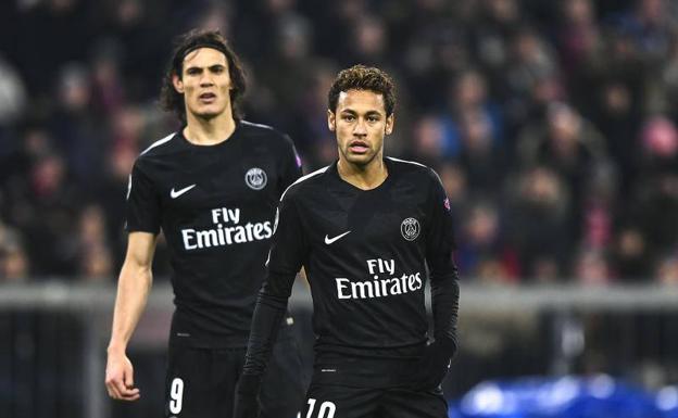 Neymar y Cavani, dos de las estrellas del PSG. 