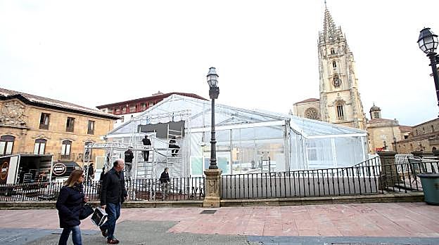 La plaza de la Catedral no contará con pista de hielo este año. 