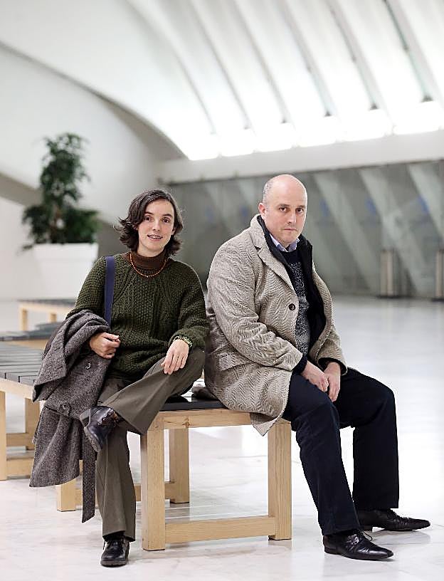 Clara Eslava y Miguel Ángel Tejada, en el Palacio de Congresos. 
