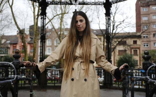 Marisa Valle Roso, en el parque de La Felguera. 