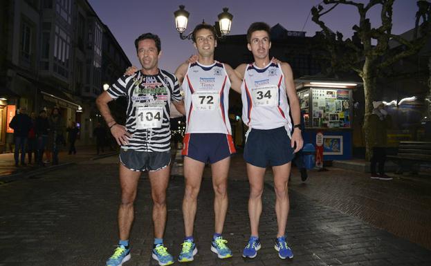 Ganadores de la categoría masculina de la San Silvestre de Ribadesella. 