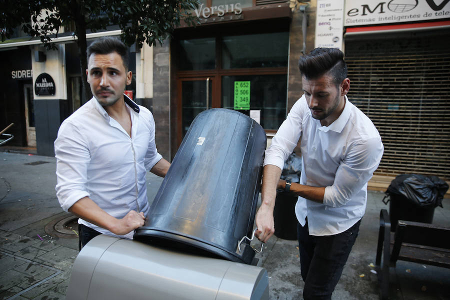 Así amaneció Gijón tras la resaca de Nochevieja