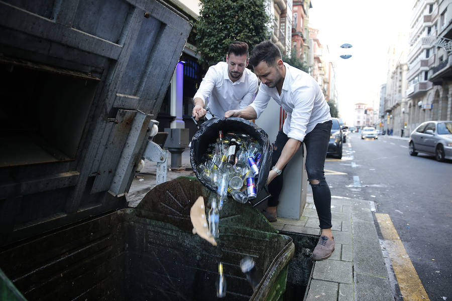 Así amaneció Gijón tras la resaca de Nochevieja