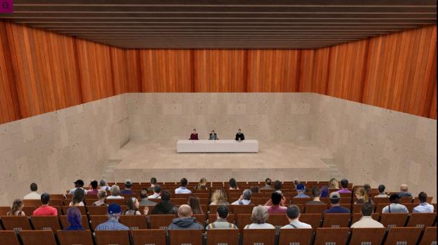 Salón de actos. Se construirá en el edificio de nueva planta para el FICX.