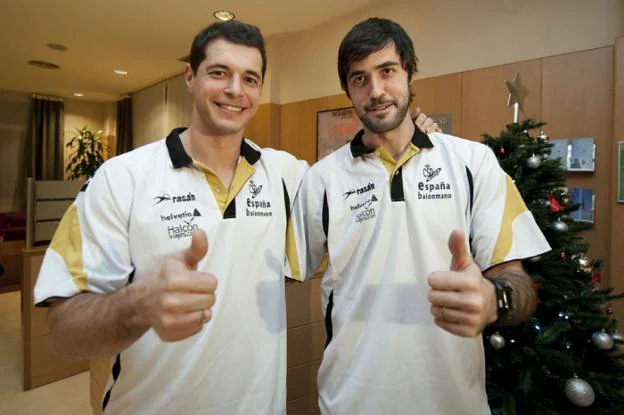 Alberto, a la izquierda, y Raúl, en el Mundial de Barcelona. 