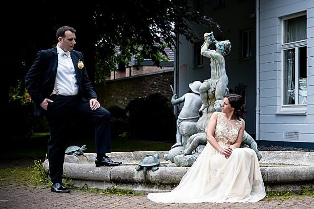 Laura Fernández, el día de su boda alemana con Marcel Mix. 