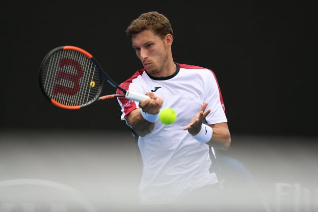 Carreño, durante un instante de su partido ante Kubler. 