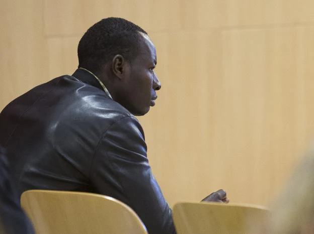 Abdou Ndiaye, 'Makelele', ayer, en la sala de vistas de la Audiencia Provincial. 