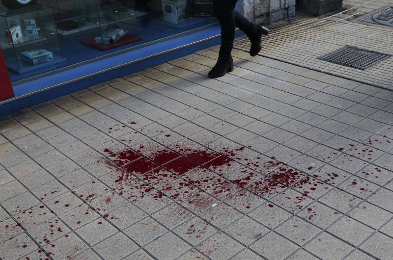 La pelea entre dos hombres en Gijón