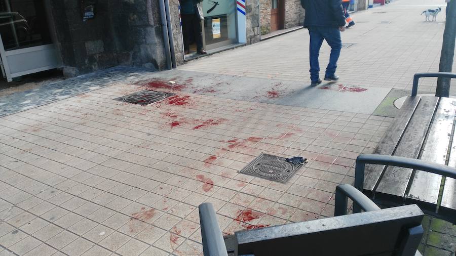 La pelea entre dos hombres en Gijón