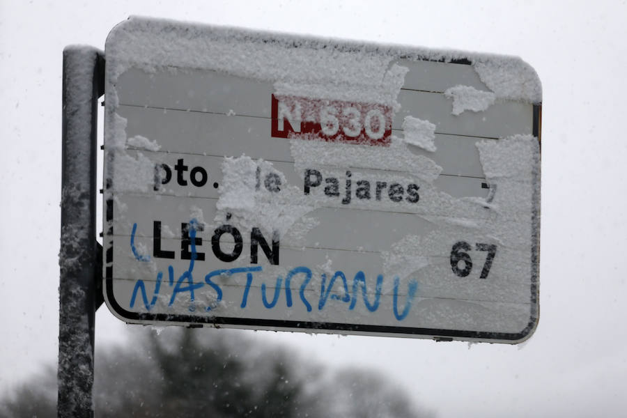 El invierno ha vuelto para quedarse en Asturias. La región se encuentra en alerta por nevadas, que mantienen Pajares cerrado para camiones y son obligatorias las cadenas en varios puertos de montaña