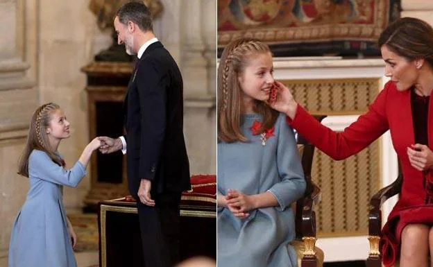 El Rey Felipe VI impone a su hija la princesa Leonor el Toisón de Oro