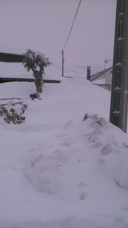 Impresionante nevada en el Occidente de Asturias