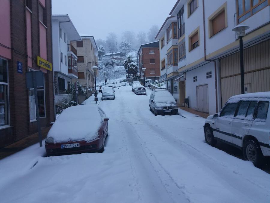 Impresionante nevada en el Occidente de Asturias