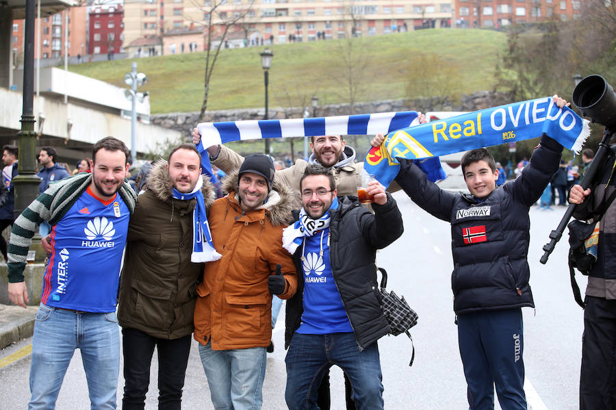 Las aficiones del Oviedo y del Sporting, a las puertas del Carlos Tariere