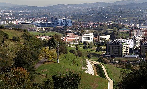 La pista finlandesa, en el Naranco, que se quiere proteger. 