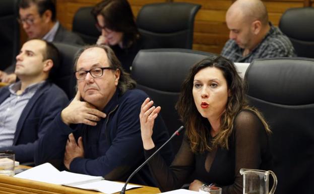 Mario Suárez del Fueyo y Nuria Rodríguez, concejales de Xixón Sí Puede.