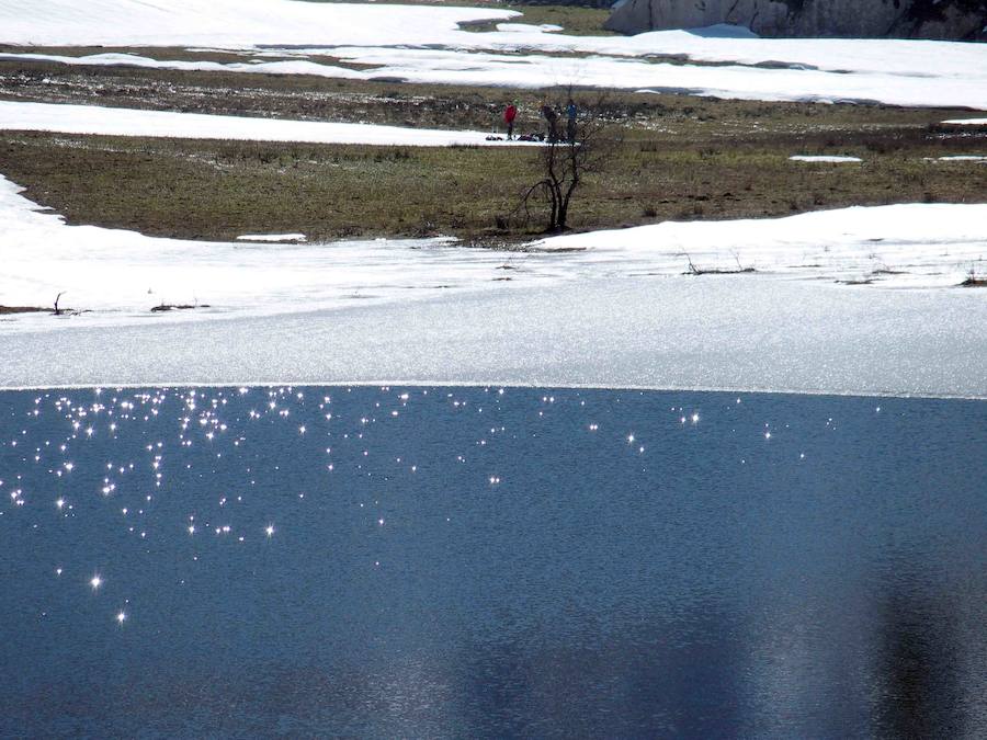 Fotos: La belleza helada de los lagos de Covadonga