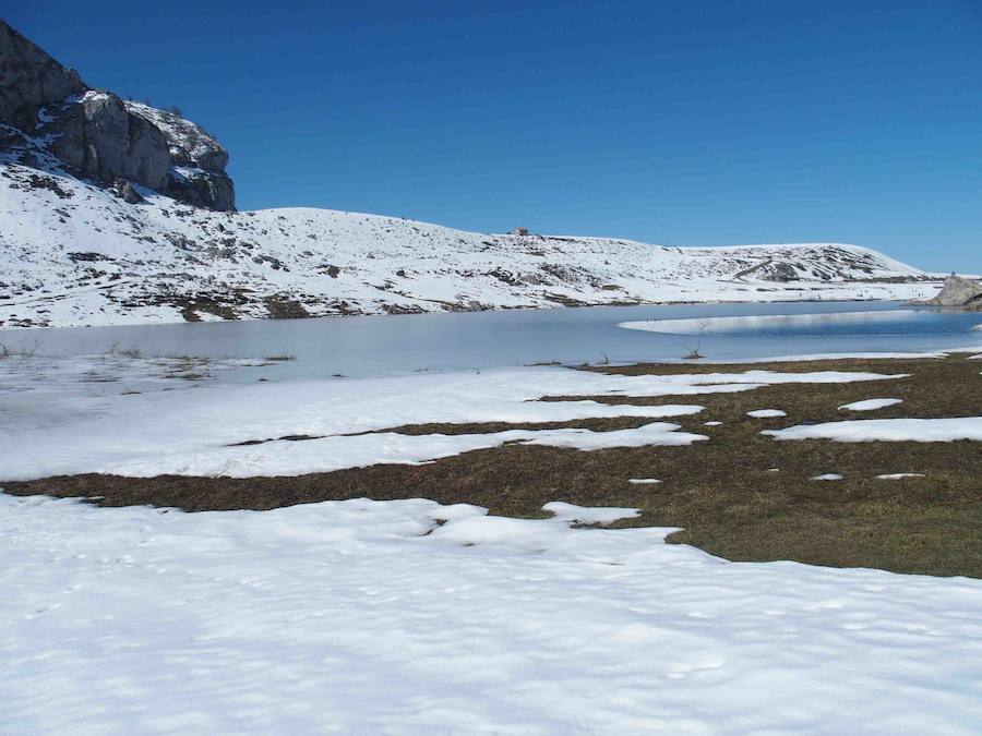 Fotos: La belleza helada de los lagos de Covadonga