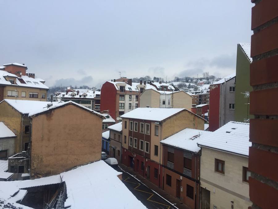 Fotos: Asturias amanece cubierta de nieve, incluso en la costa