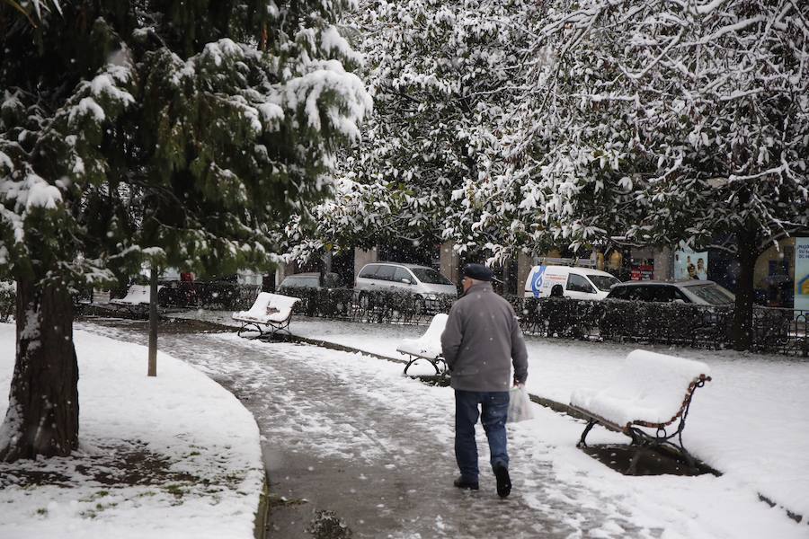 Fotos: Asturias amanece cubierta de nieve, incluso en la costa